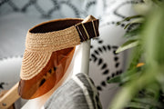 Raffia Visor in Brunette